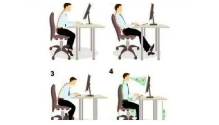 للكشف عن جودة أدائك في اختبار الشخصية ، يمكنك اختيار موقف الجلوس على كرسي مكتب في الصورة .