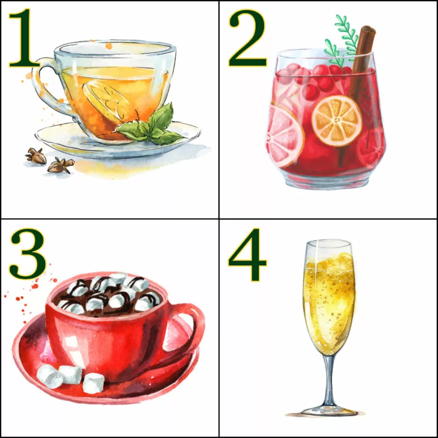 تخيل أنه تم إعطاؤك أربعة مشروبات للاختيار من بينها، ما عليك سوى اختيار المشروب الذي ترغب في شربه أولاً!